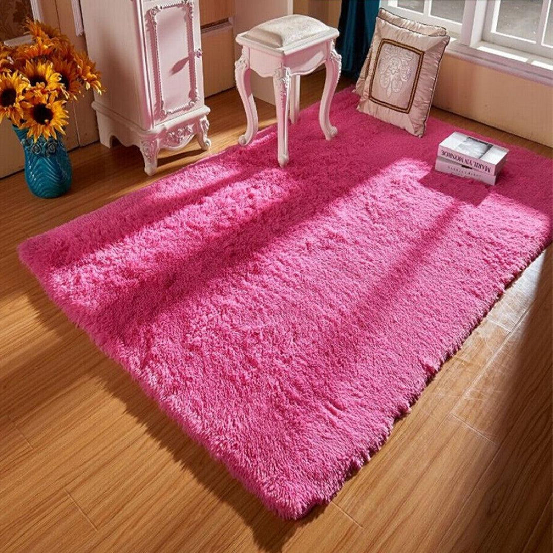 80X120CM Soft Fluffy Rugs Shaggy Area Rug Home Carpet Floor Mat Living Room Carpet Soft Cosy Bedside Floor Yoga Mats - MRSLM