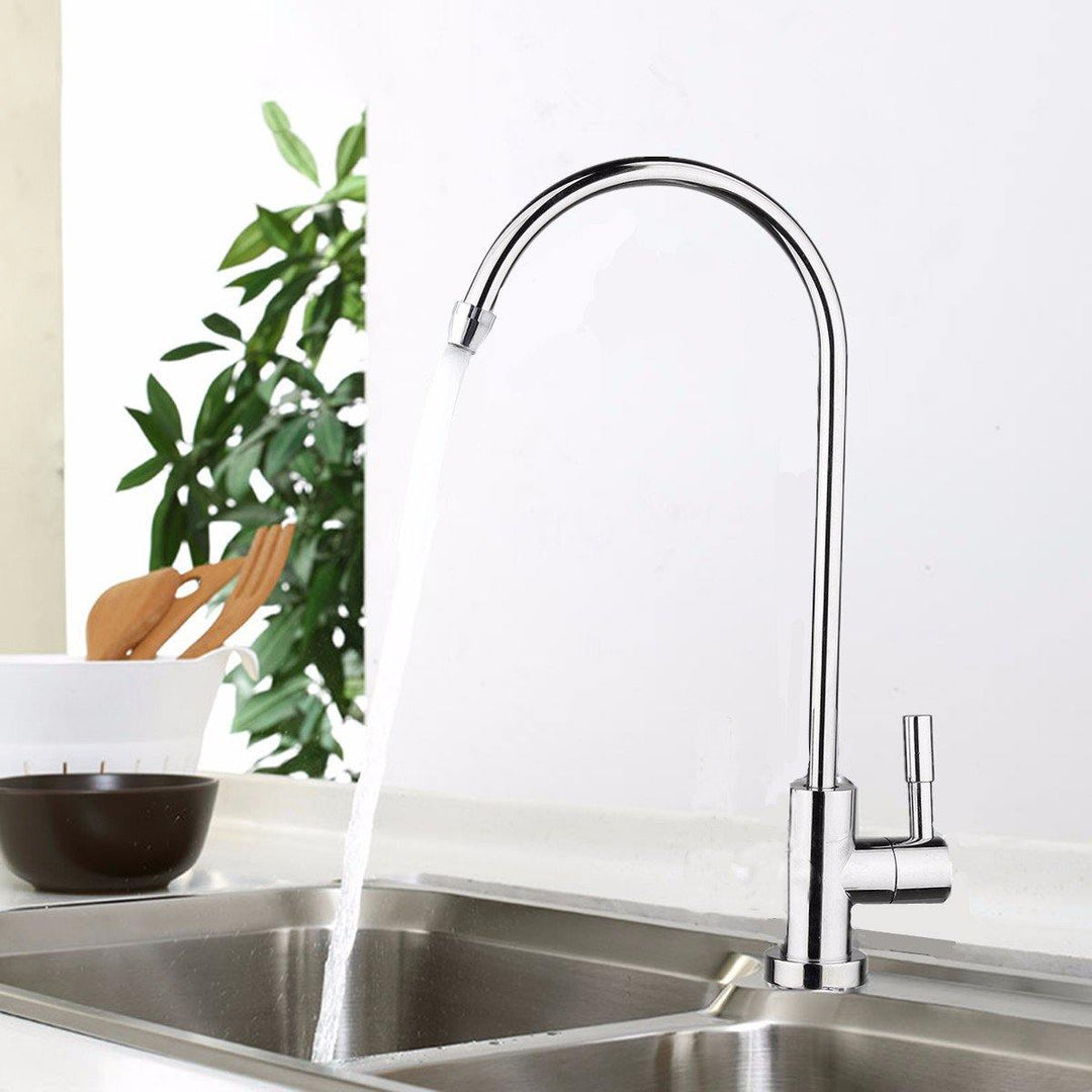 1/4 Inch Chrome Drinking RO Water Filter Faucet Finish Reverse Osmosis Sink Kitchen - MRSLM