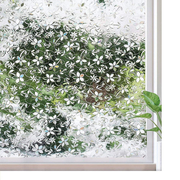 Frosted Window Film Flower Window Sticker Privacy Anti-UV Office Home Decoration - MRSLM