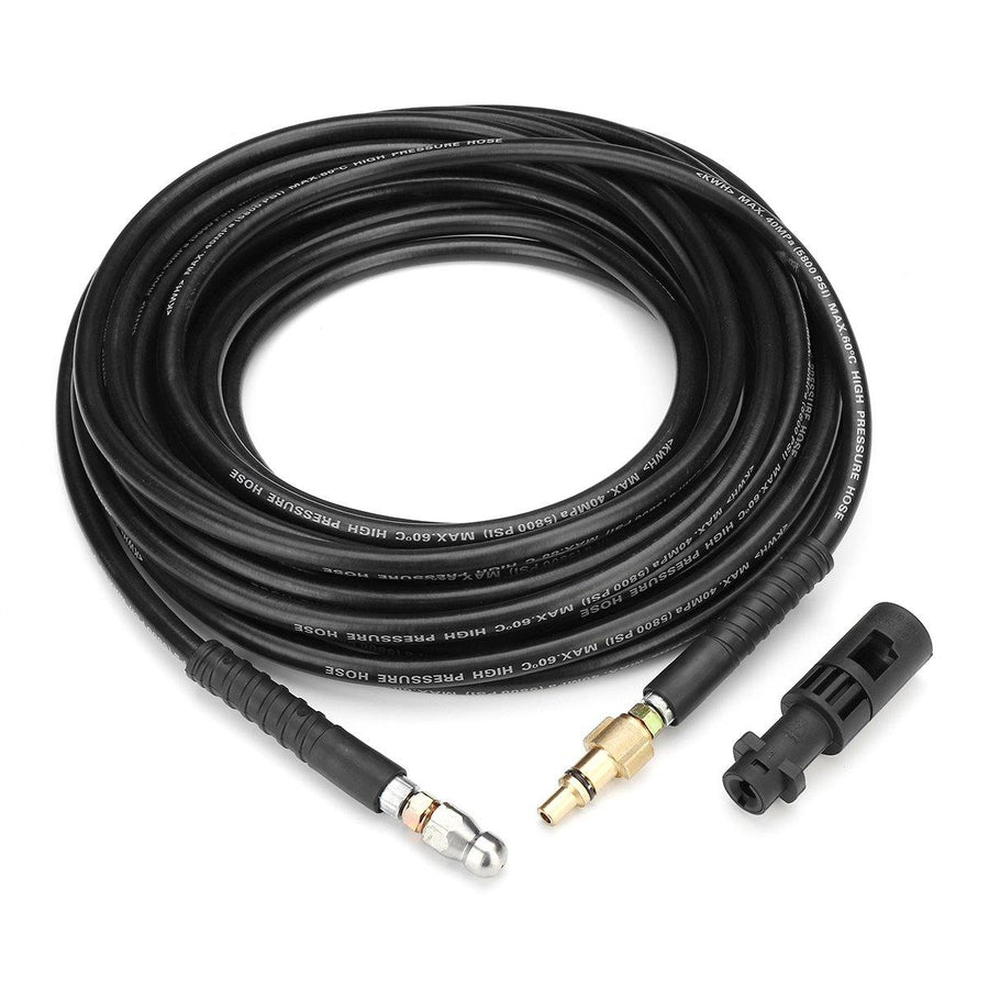 15M 5800PSI High Pressure Washer Drain Tube Cleaning Hose Kit Pipe Cleaner Unblocker - MRSLM