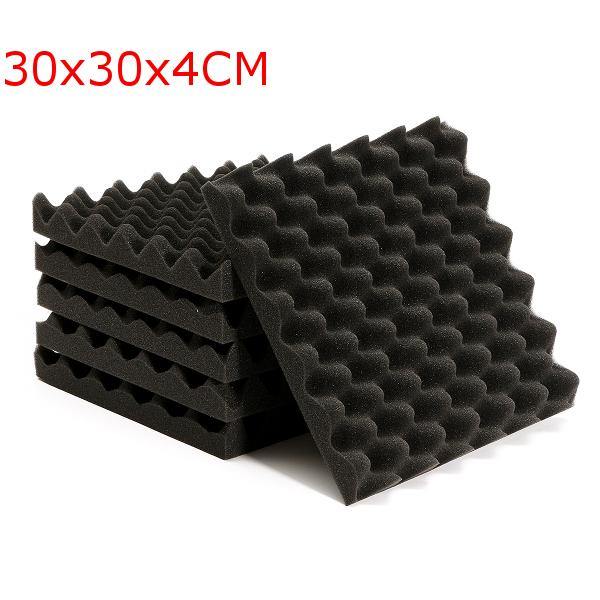6Pcs 30x30x4cm Soundproofing Triangle Sound-Absorbing Noise Foam Tiles - MRSLM