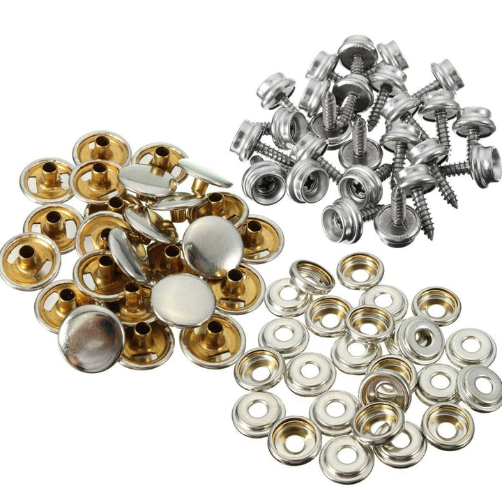 75Pcs Boat Marine Canvas Cover Snap Fasteners Screw Stud Button Socket for Handbags Clothing - MRSLM