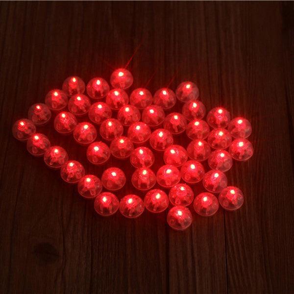 25pcs 1.7cm Round LED Balloon Light Lamp Glowing Balloon Lights Birthday Wedding Party Decoration - MRSLM