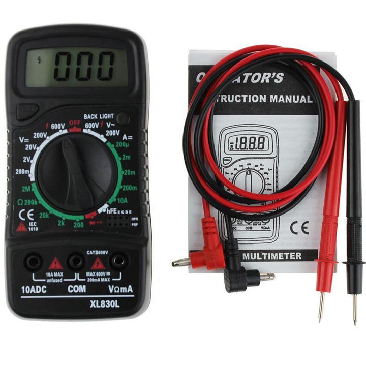 ANENG XL830L Digital LCD Multimeter Voltmeter Ammeter AC/DC/OHM Volt Current Tester - MRSLM