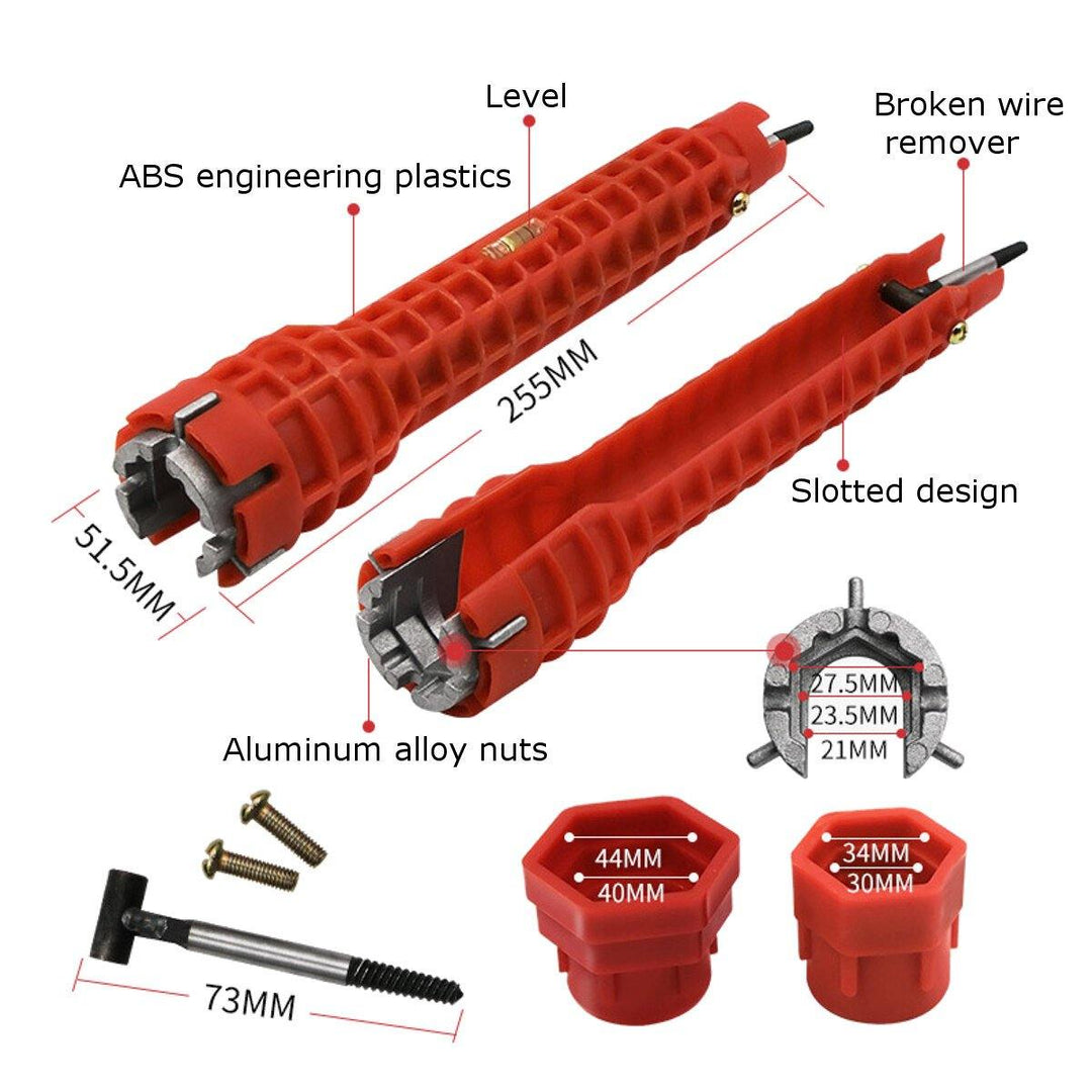 Multifunctional Wrench Faucet Wrench Sink Spanner Water Pipe Hose Socket Tackle - MRSLM