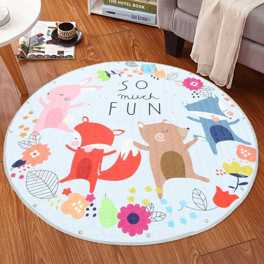 Soft Cotton Baby Kids Game Gym Activity Play Mat Crawling Blanket Floor Rug Baby Play Mat - MRSLM