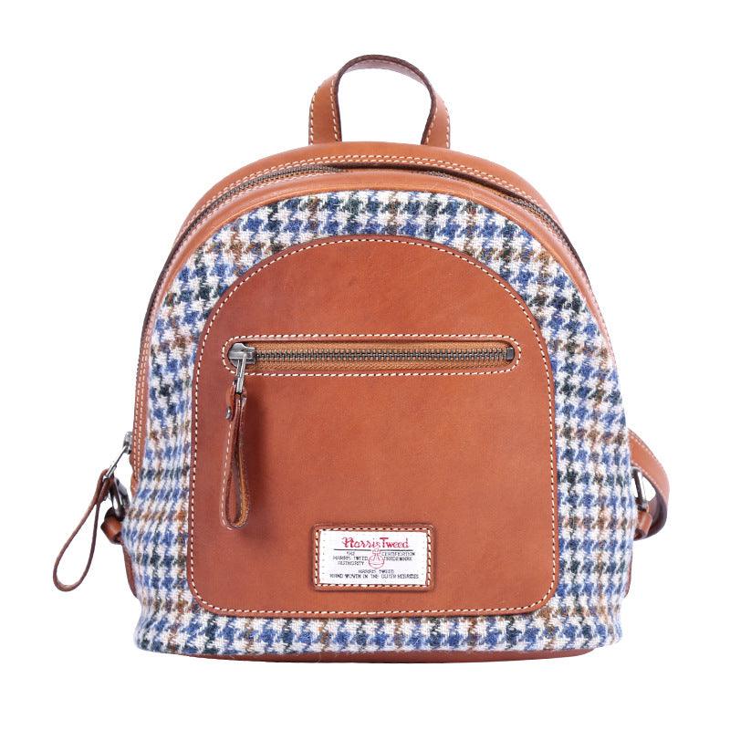 Fabric British Vintage Full Leather Small Backpack - MRSLM