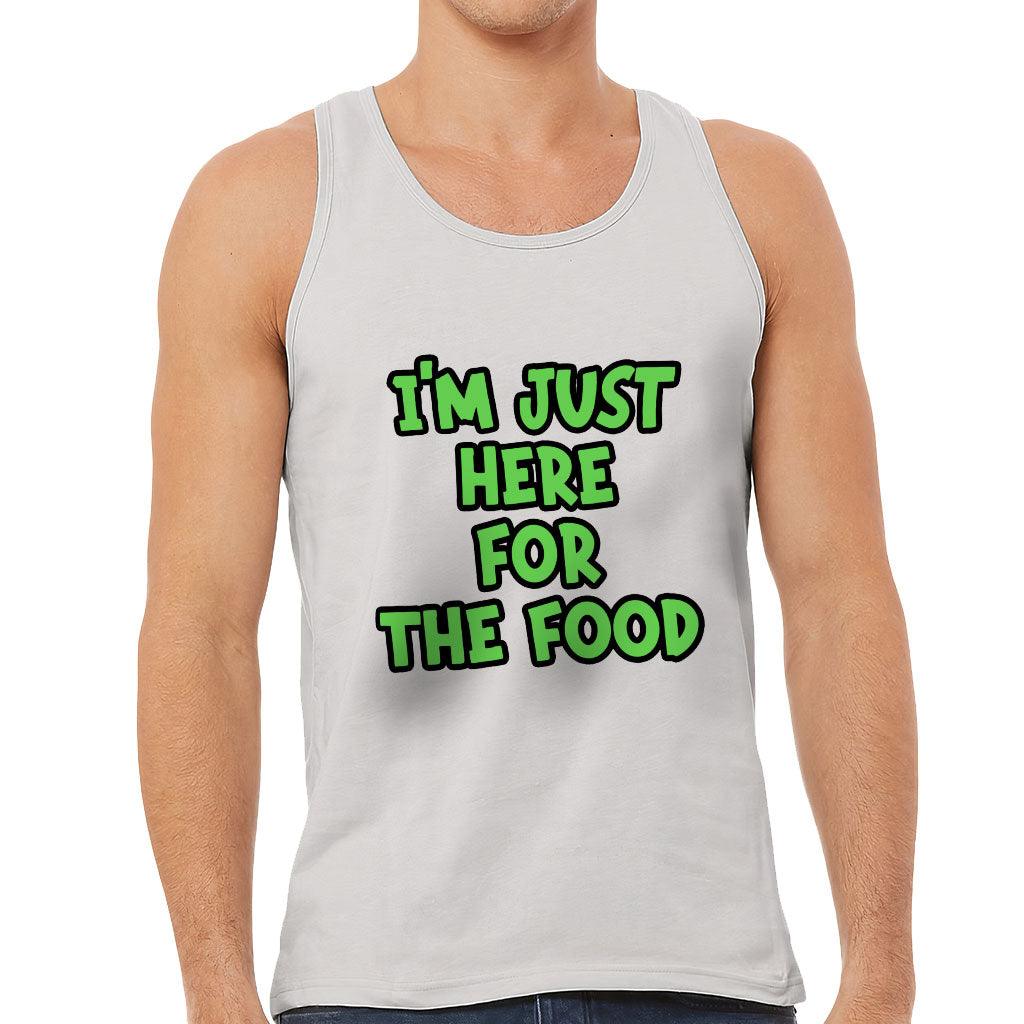 I'm Just Here for the Food Tank - Funny Design Workout Tank - Best Print Jersey Tank - MRSLM