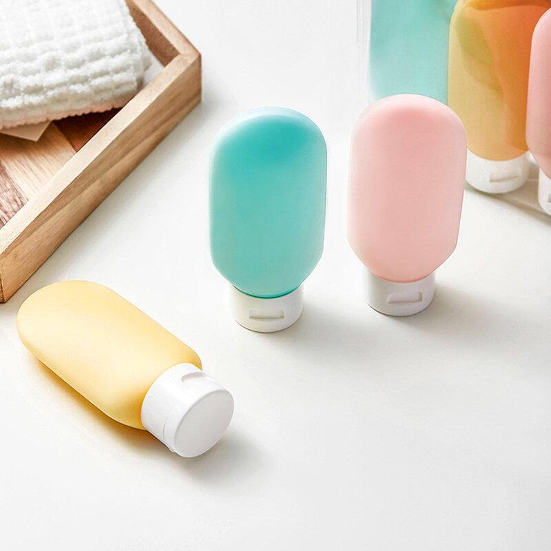 Portable Silicone Refillable Bottle Empty Travel Packing Press for Lotion Shampoo Cosmetic Squeeze Containers - MRSLM