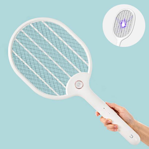 Jordan&judy 3000V Electric Mosquito Swatter Portable Camping Travel Three-layer Anti-electric Shock Net USB Charging Mosquito Dispeller - MRSLM