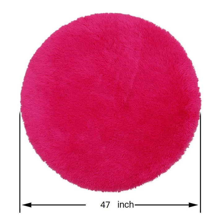 Round Fluffy Rugs Anti-Skid Shaggy Area Floor Yoga Mats - MRSLM