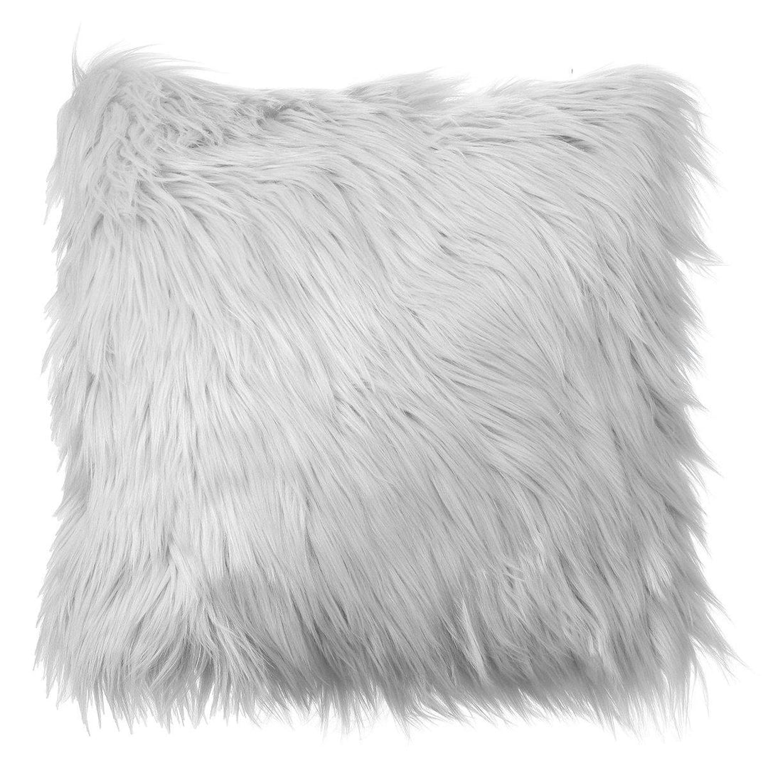 40x40 Faux Wool Fur Cushion Cover Fluffy Soft Plush Throw Pillow Case Home Decor - MRSLM