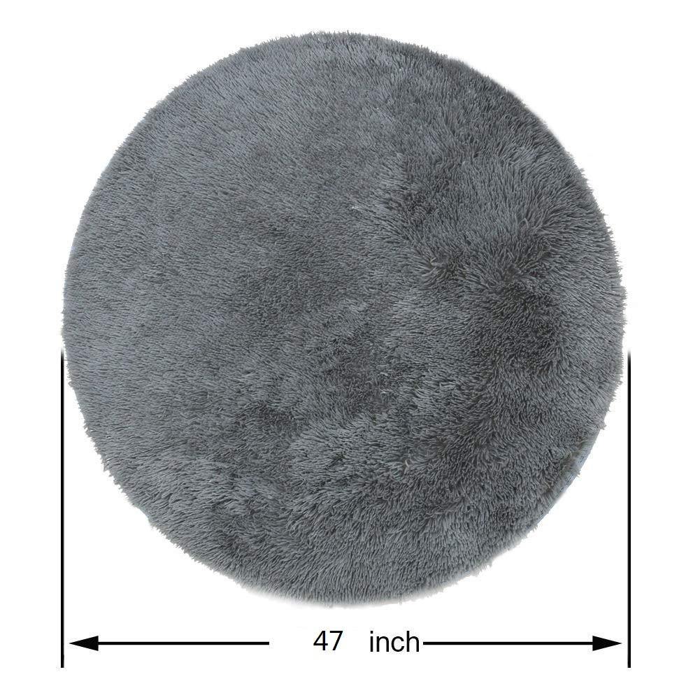 Round Fluffy Rugs Anti-Skid Shaggy Area Floor Yoga Mats - MRSLM