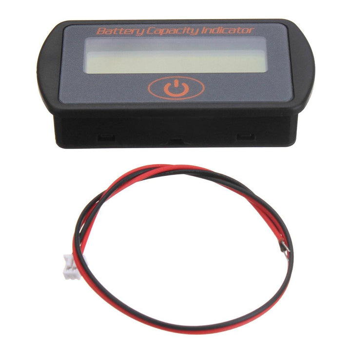 12V/24V Battery Gauge Meter Digital LCD Lead Acid Voltage Level Indicate Voltmeter - MRSLM