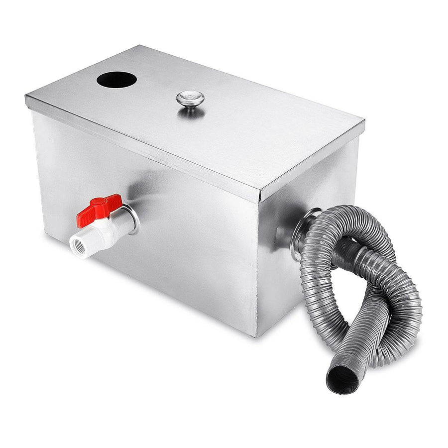 8LB 5GPM Gallons Per Minute Grease Trap Stainless Steel Interceptor Thickened - MRSLM