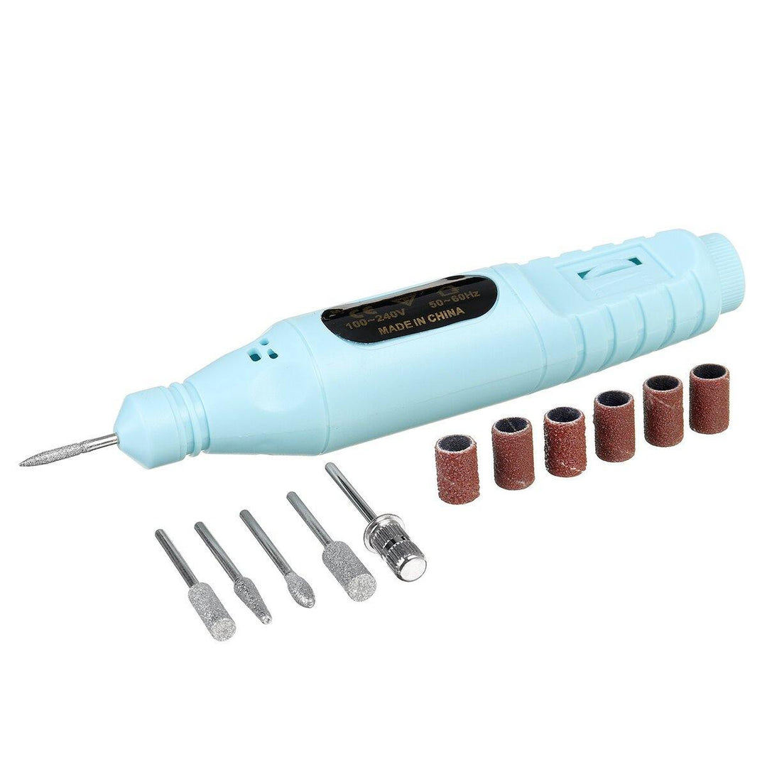 0-20000RPM 110-240V Nail File Art Speed Adjustable Electric Drill File Manicure Drill Pedicure Drill Portable Machine Electric Nail Polisher Kit - MRSLM