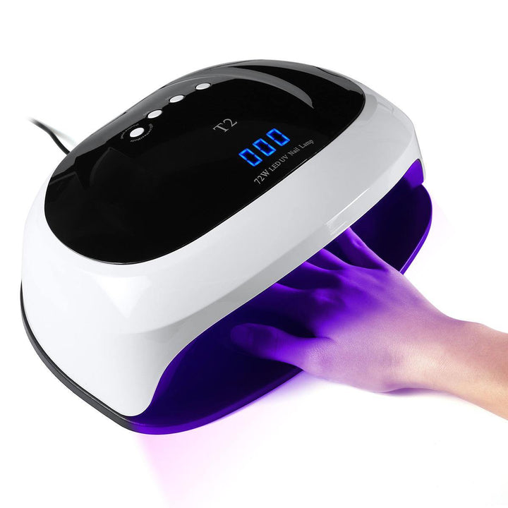 72W SUN T2 UV Lamp LED Nail Lamp Nail Dryer For All Gels Polish Sun Light Infrared Sensing 10/30/60s Timer Smart For Manicure - MRSLM