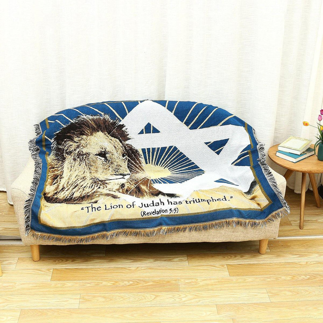 Folding Decorative Blanket Knit Tapestry Prayer Carpet Middle East Sofa Towel for Home Textiles - MRSLM