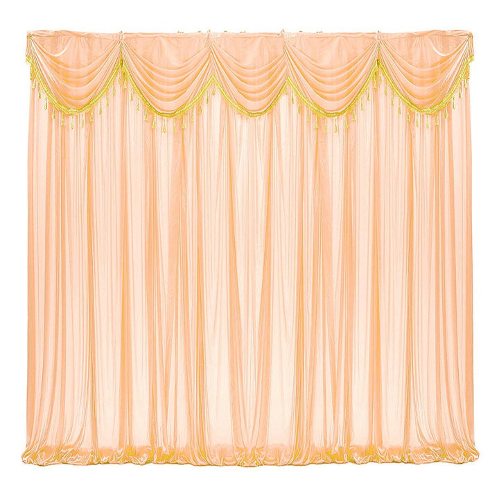 Wedding Party Backdrop Curtains Background Decor Draping Removable Swags Decor - MRSLM