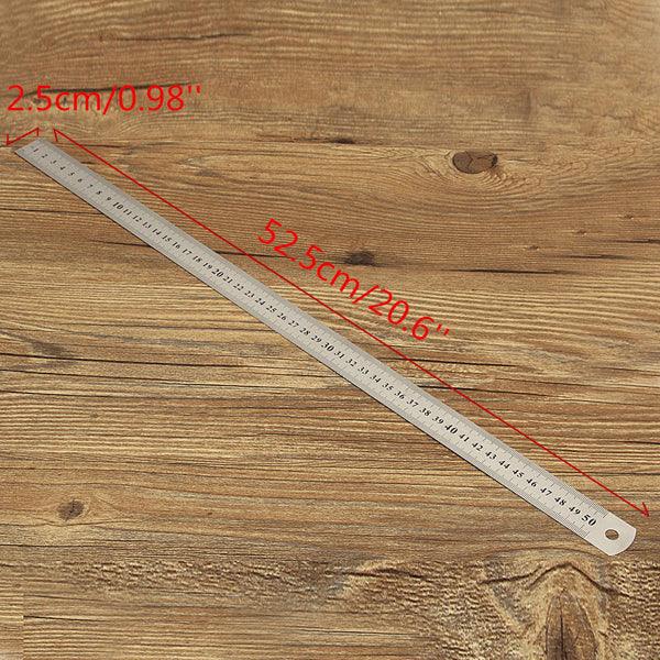 50CM Stainless Steel Double Side Scale Straight Ruler Measure Tool - MRSLM