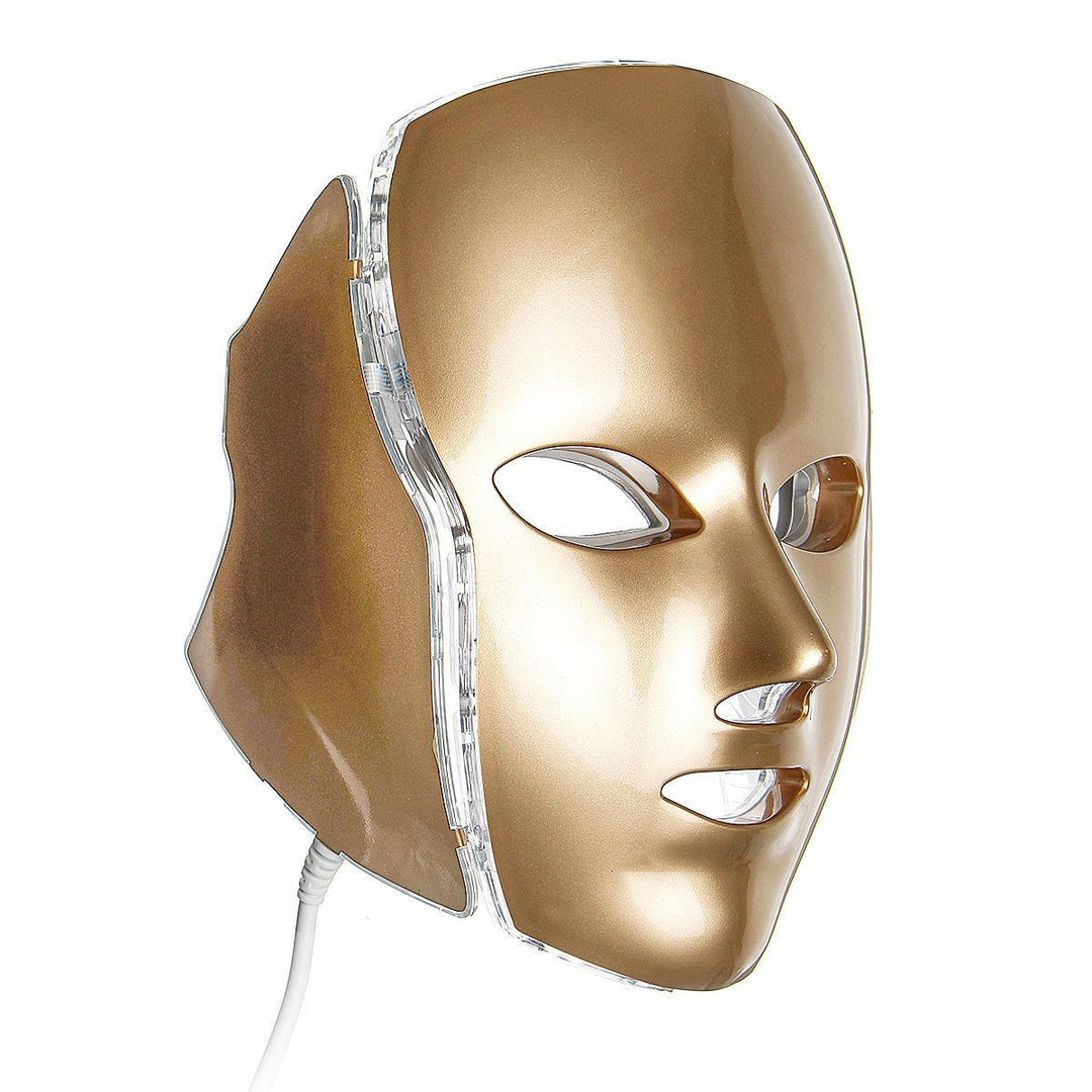 7 Colors LED Light Photon Face Neck Mask Rejuvenation Skin Therapy Skin Wrinkles - MRSLM