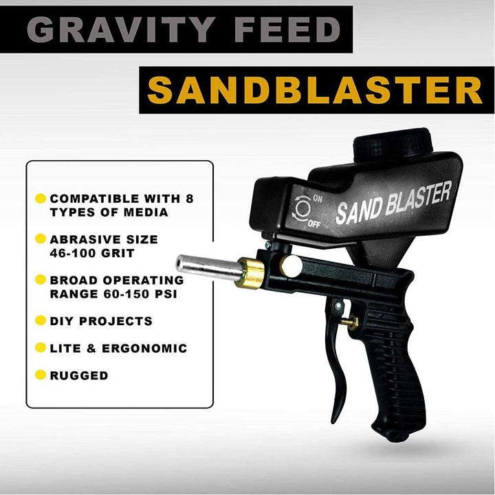Gravity Feed Sandblasting Tools Air Sandblaster Tools Sand Spray Gu n For Rust Remove Sandblaster Air Tools - MRSLM