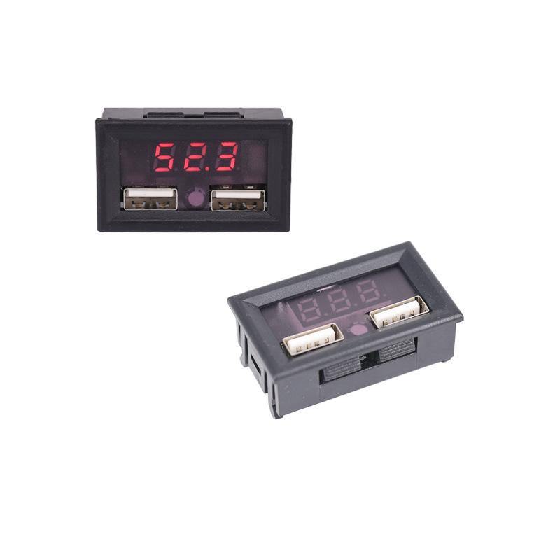 Dual USB 5V 2A DC 8-48V Voltage Meter Voltmeter Volt Tester 12V 24V 36V 48V Car Lead-acid Lithium Battery Capacity Tester - MRSLM