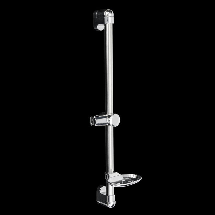 Stainless Steel Adjustable Riser Rail Bar Shower Stand Soap Stand Shower Head Towel Holder 610mm - MRSLM