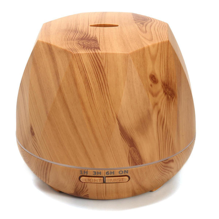 Wood Grain Rhombus Ultrasonic Air Humidifier Aroma Essential Oil Diffuser Aromatherapy Atomizer - MRSLM