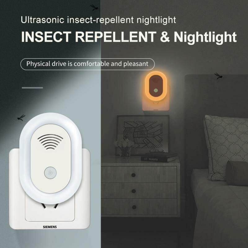 3PC Outdoor Mosquito Killer Lamp Ultrasonic Rodent And Insect Repellent Frequency Conversion Insect Repellent Mini Home Night Light - MRSLM