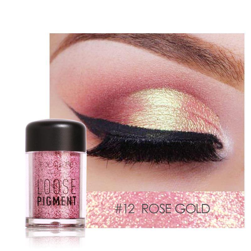 FOCALLURE Pearl Loose Eyeshadow Metallic Highlight Shimmer Pigment Powder Eye Shadow Eyes Makeup Cosmetic - MRSLM