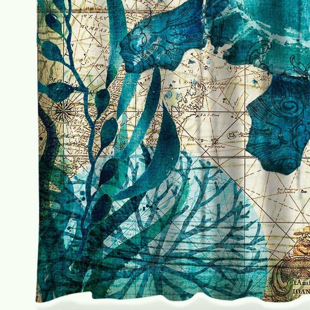 71X71" Ocean Animal 4 Types Waterproof Home Bathroom Bath Shower Curtain - MRSLM