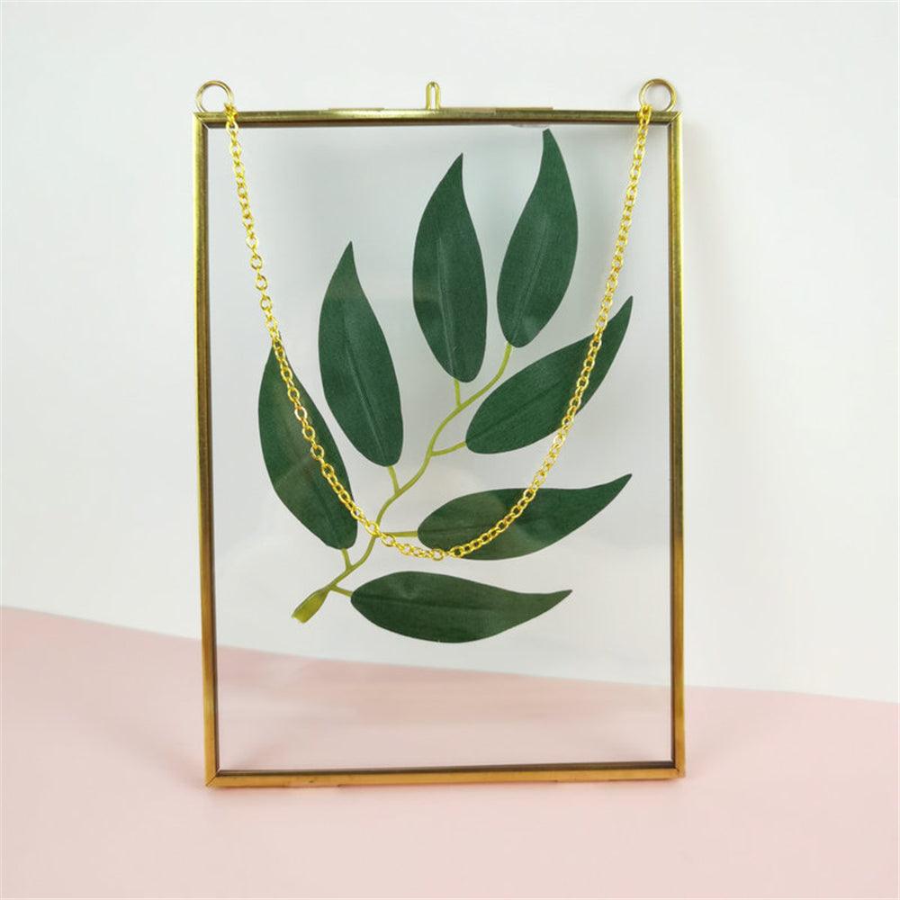 Aofei Iron Geometric Photo Frame Metal Transparent Glass Copper Photo Frame 4 Sizes Photo Album For Home Decoration - MRSLM