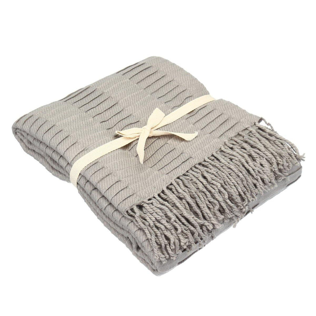 Soft Knitted Throw Blankets Bed Sofa Couch Decorative Fringe Waffle Pattern - MRSLM