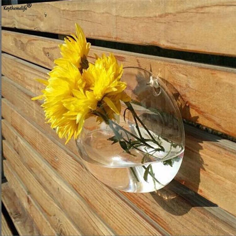 Creative Wall Hanging Transparent Glass Vase Hydroponic Living Room Home Decor - MRSLM