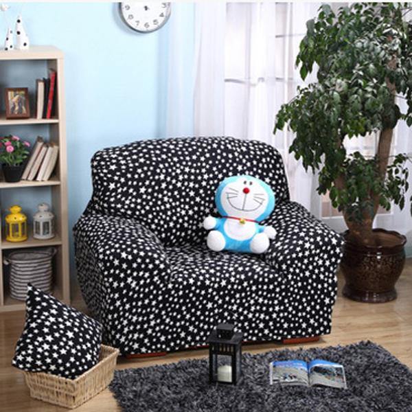 Creative Chair Covers Seater Textile Spandex Strench Flexible Printed Elastic Sofa Couch Cover Furniture Protector With Two Pillow Cases - MRSLM