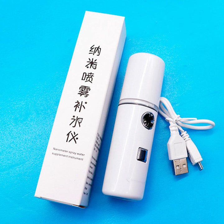 Face Stream Beauty Spray Hand-held Water Machine Moisturizing Nano Ionic Mist Face Humidifier Sauna Facial Pore Cleansing Tool - MRSLM