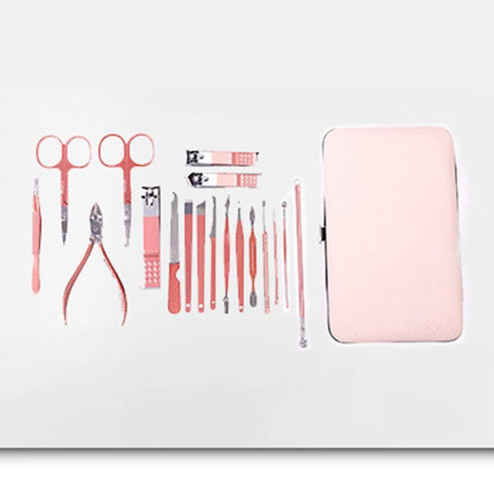 Professional Stainless Steel Manicure Tools Pink Olecranon Nail Scissors Nail Clipper Tool Set - MRSLM