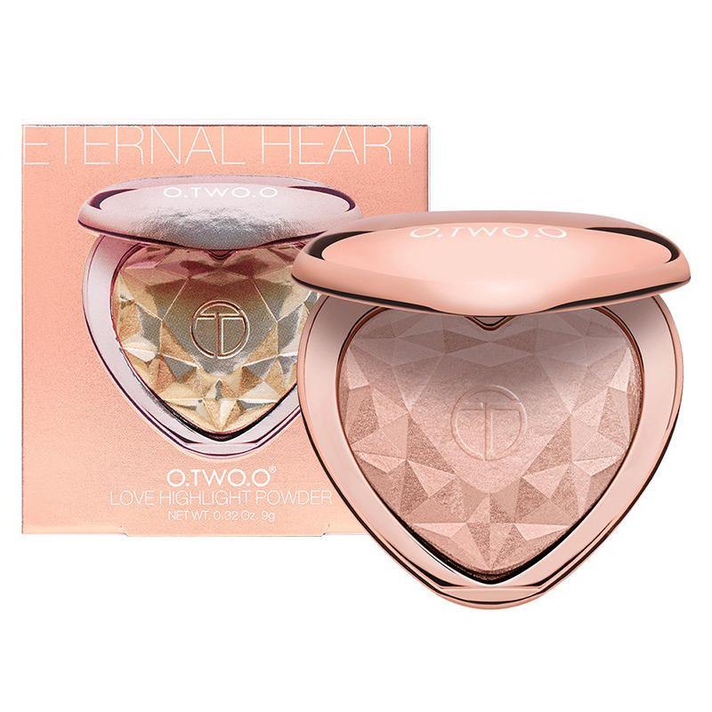 Glow Kit Highlighter Makeup Shimmer Face Body Heart Highlighter Blush Palette Illuminator Highlight Contour Golden Bronzer - MRSLM