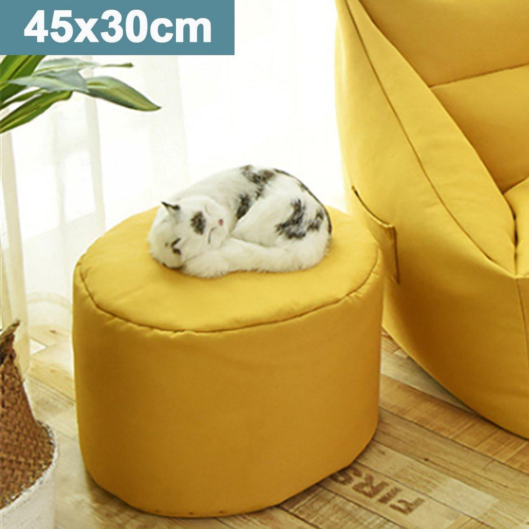 Luxury Bean Bag Chair Grey Covers Armchair Indoor Waterproof Sofa - MRSLM