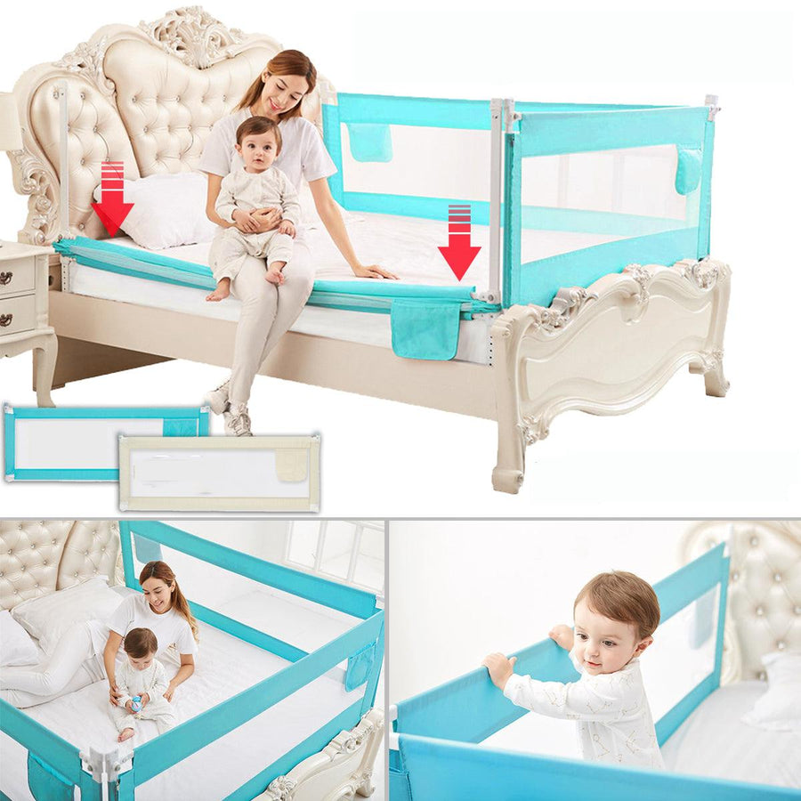 Baby Guard Bed Rail Toddler Safety Adjustable Kids Infant Bed Universal 71"/79" Decorations - MRSLM