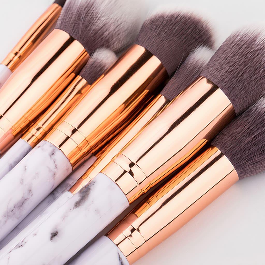 White Marble Makeup Brush Set - MRSLM