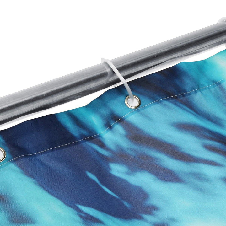 Blue Sea Ocean Style Bathroom Waterproof Shower Curtain Toilet Cover Mat Non-Slip Rugs Decor - MRSLM