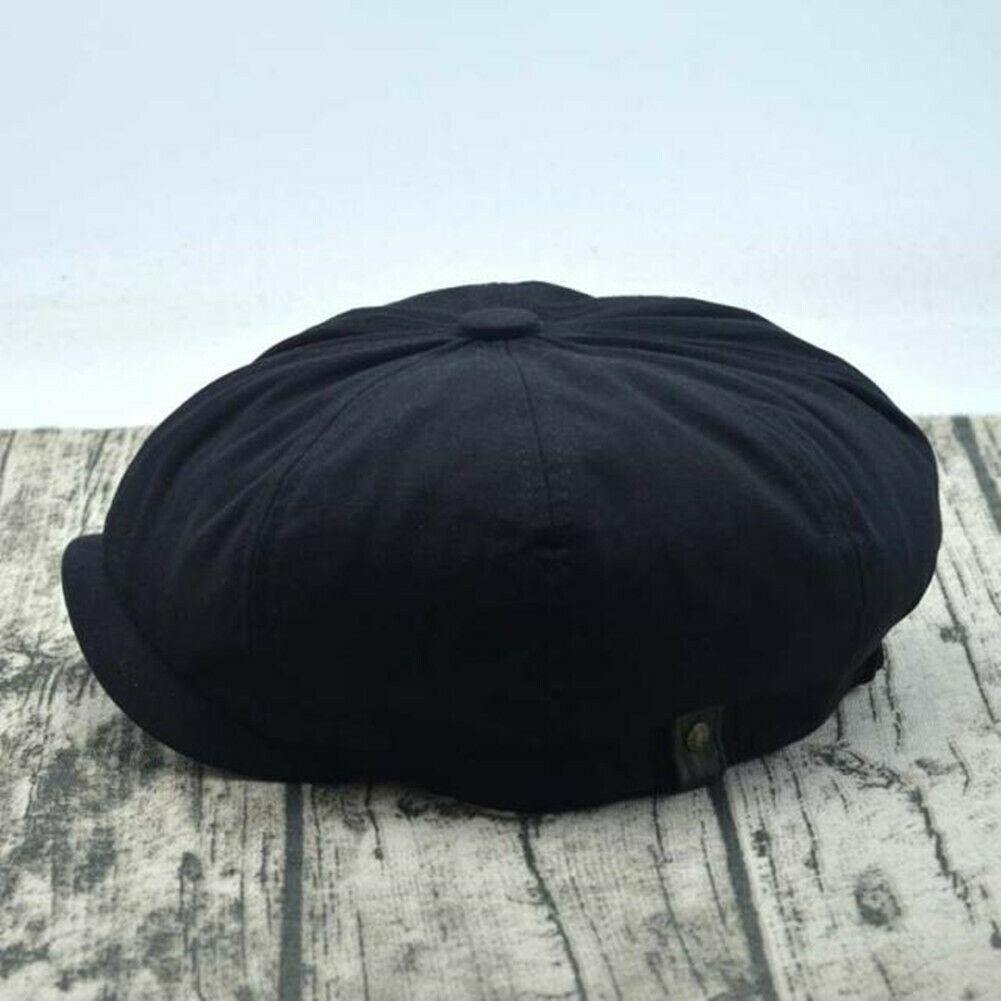 Collrown Men's Vintage Painter Beret Cap - Octagonal Newsboy Style, Cabbie Ivy Flat Hat - MRSLM