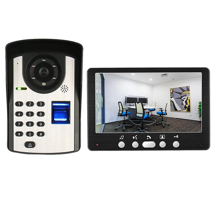 ENNIO 815FD11 7 inch TFT Color Video Door Phone Intercom Doorbell Keypad Home Security Camera Monitor Night Vision System - MRSLM