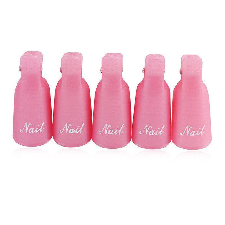 10 Pcs Nail Nail Remover Clip Nail Remover Nail Polish Remover Finger Set - MRSLM