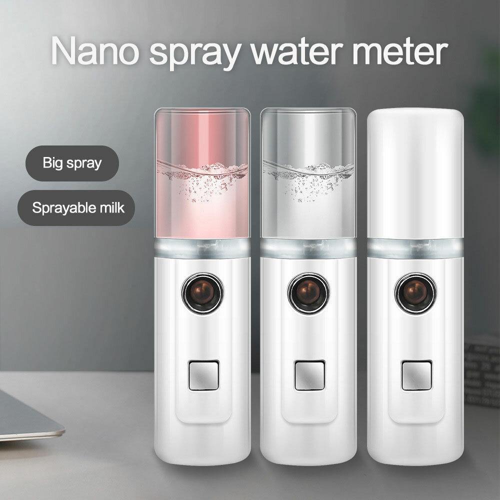 Face Stream Beauty Spray Hand-held Water Machine Moisturizing Nano Ionic Mist Face Humidifier Sauna Facial Pore Cleansing Tool - MRSLM