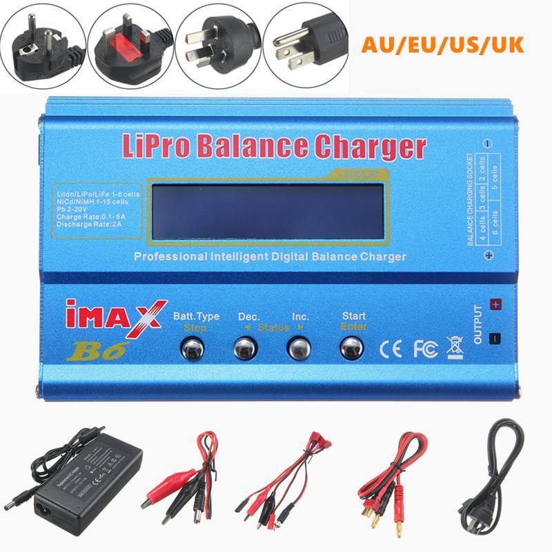 iMAX B6 80W 6A Lipo Battery Balance Charger with Power Supply Adapter - MRSLM