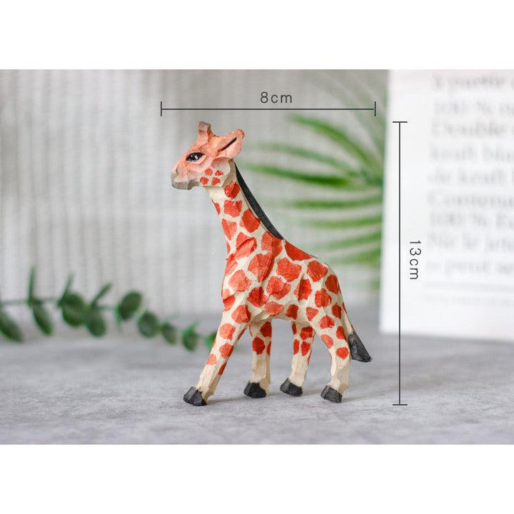 Modern Handmade Carving Giraffe Solid Wood Cute - MRSLM