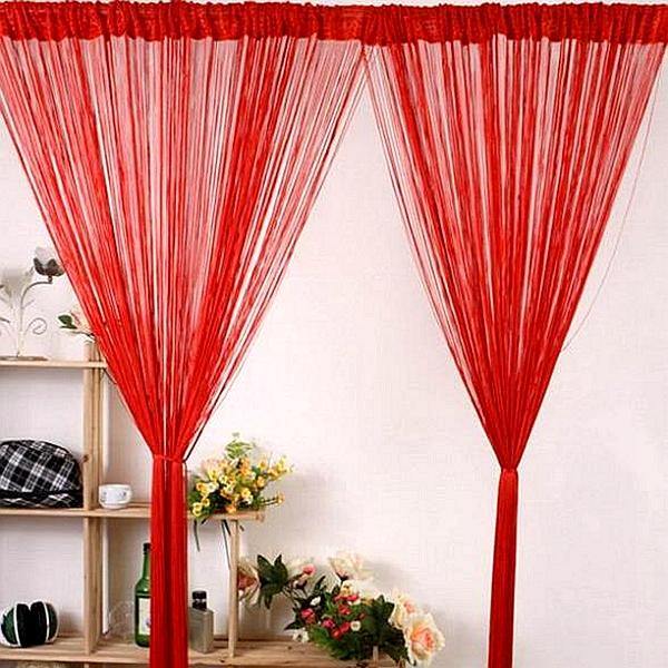 Honana WX-C5 1mx2m String Curtains Door Window Panel Divider Yarn Line Tassel Curtaion Drape Home Decor - MRSLM